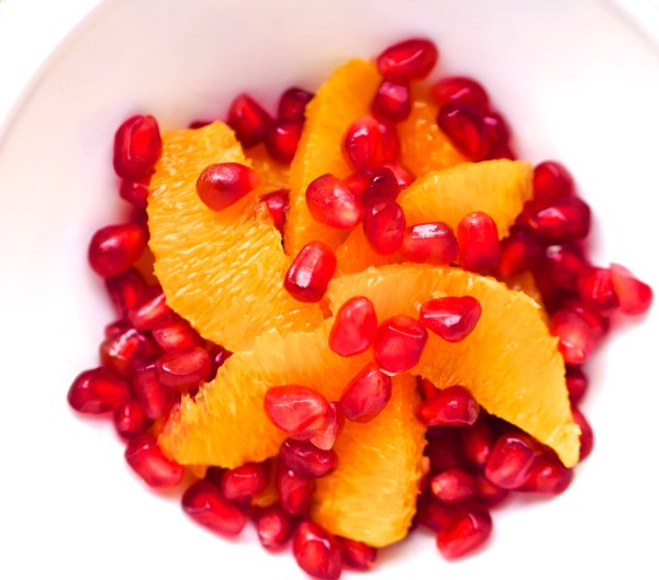 Orange Slices and Pomegranate Seeds