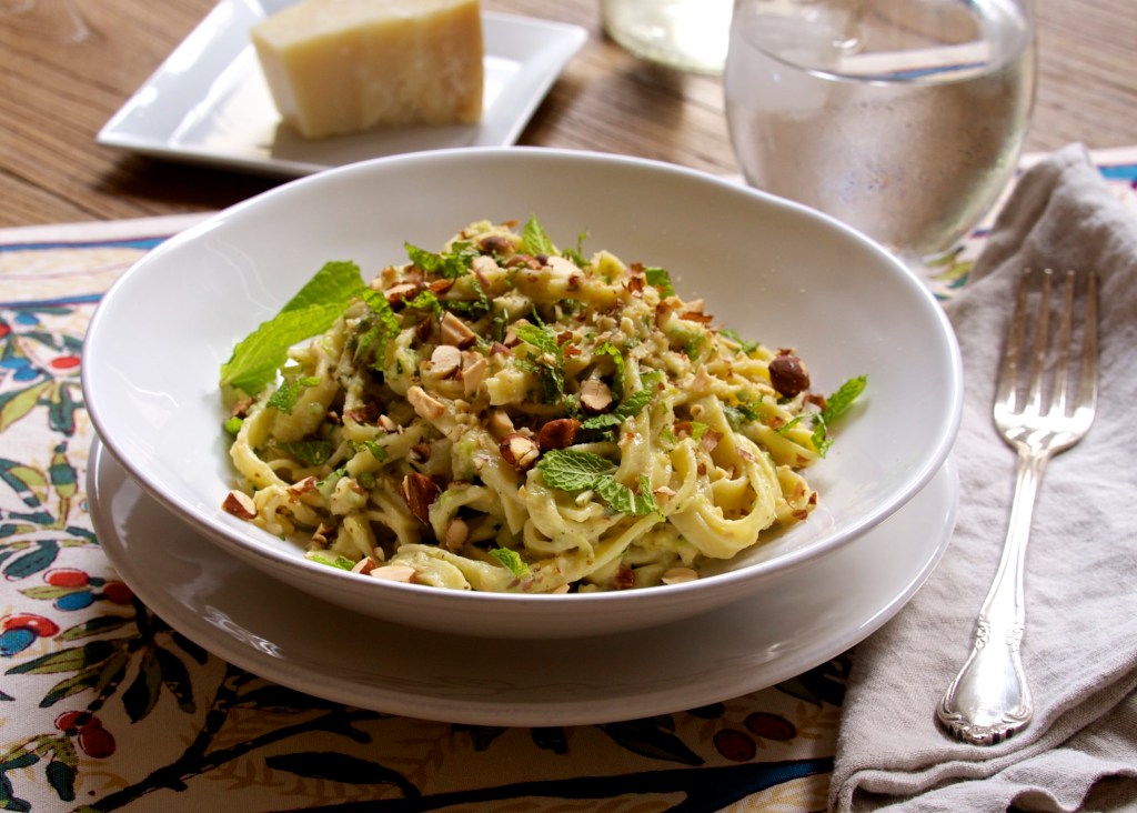 Fettuccine with Zucchini & Mint Pesto 9.10.15