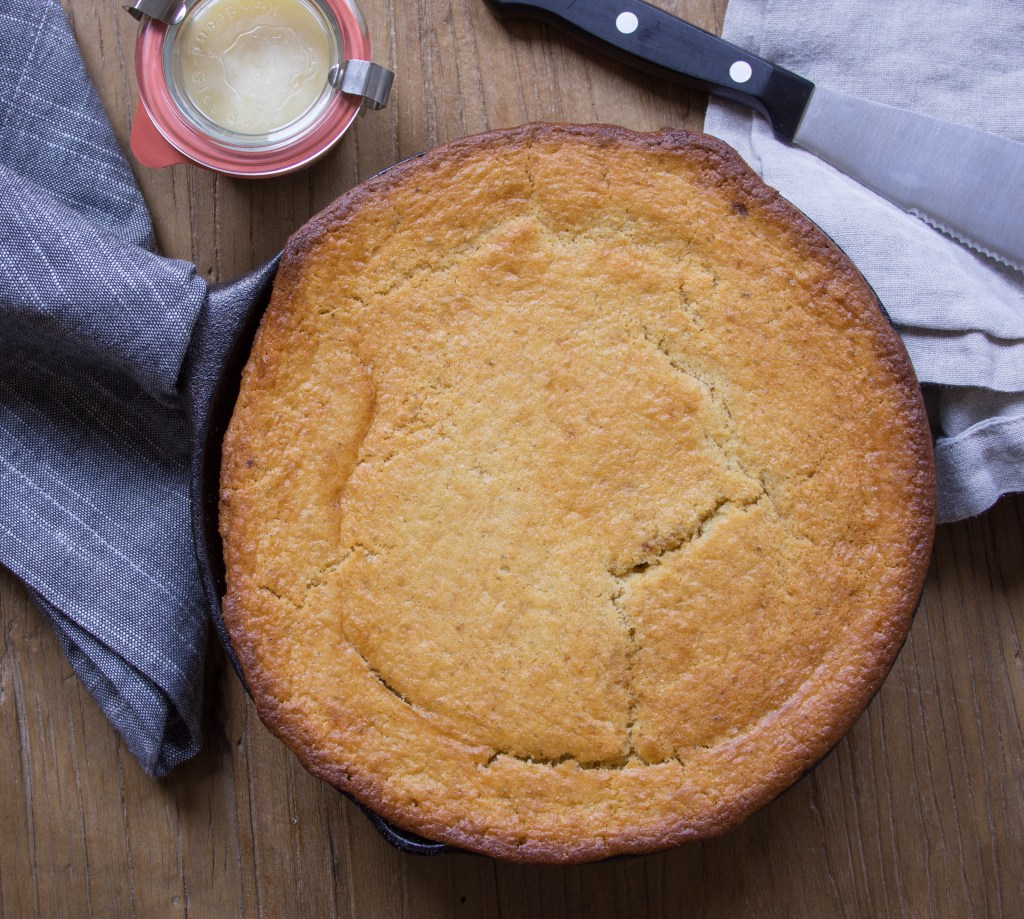 Skillet Cornbread with Honey Butter